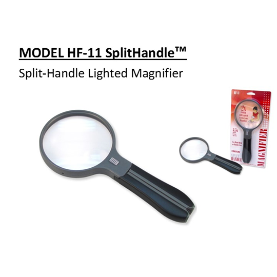 Hand-Free Split Handle Type LED Lighted Magnifier