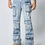 Thumbnail: ROMWE MEN Street Life Men's Splatter Print Layered Flared Cargo Jeans