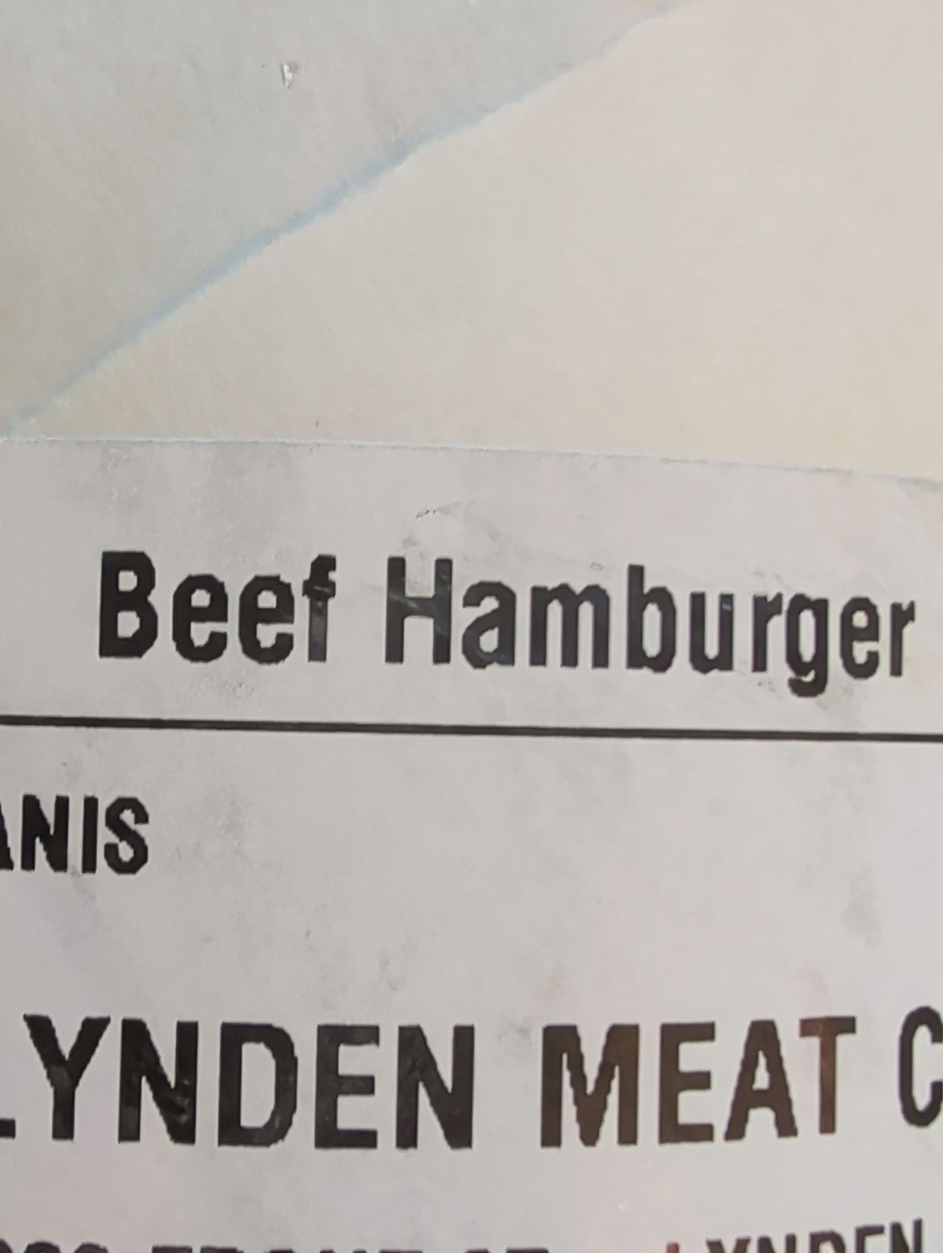 Ground Beef / One lb Hamburger 
