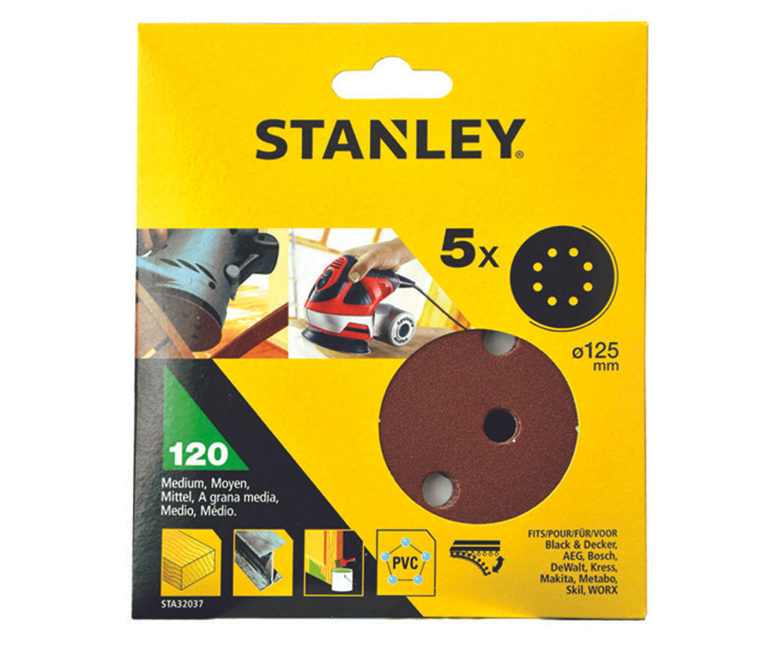 SET 5 DISCHI ABRASIVI CON VELCRO PER ROTORBITALI Ø MM.125