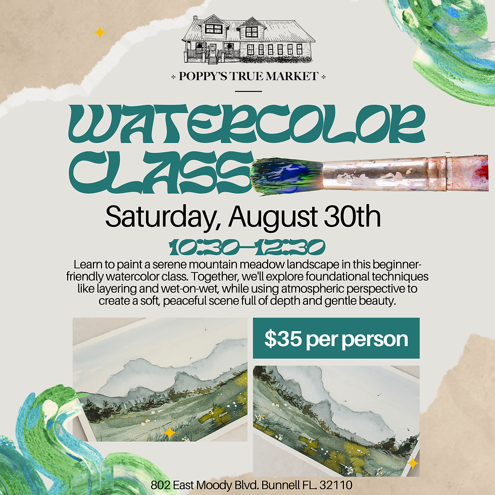 Watercolor Class: Mountain Meadow Landscape