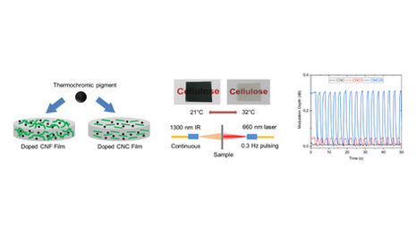 Thermoresponsive Nanocellulose Films as an Optical Modulation Device: Proof-of-Concept