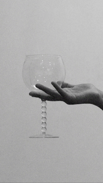 wine glasses in hands bnw.gif