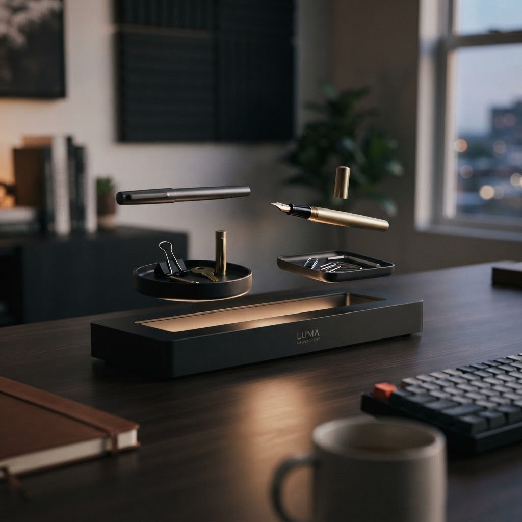 Magnetic Floating Desk Organizer
