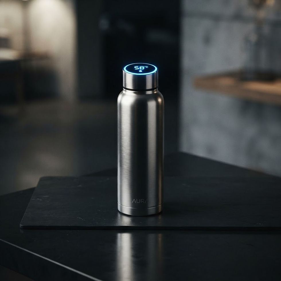 Smart Water Bottle with LED Temperature Display