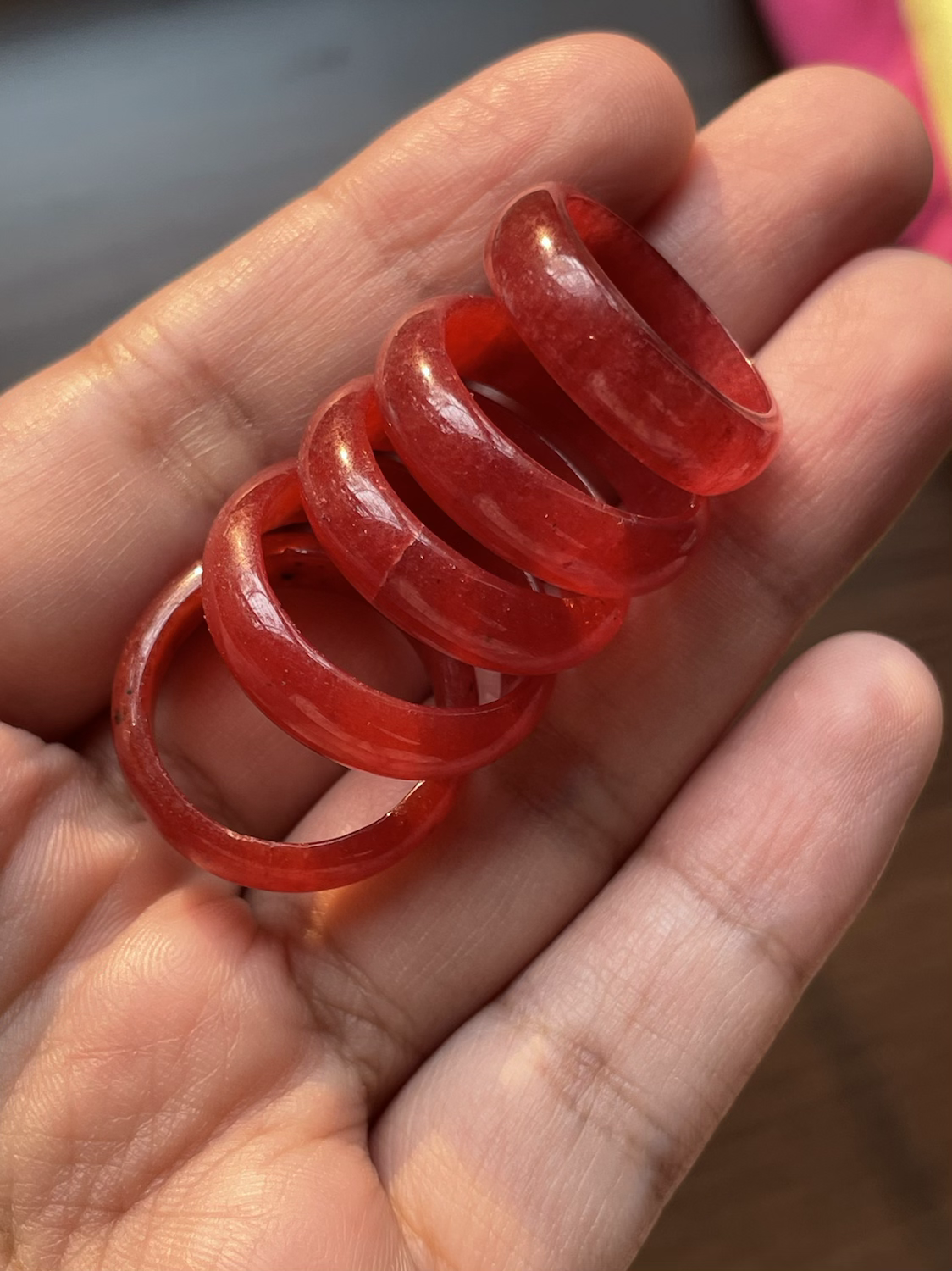 strawberry quartz ring