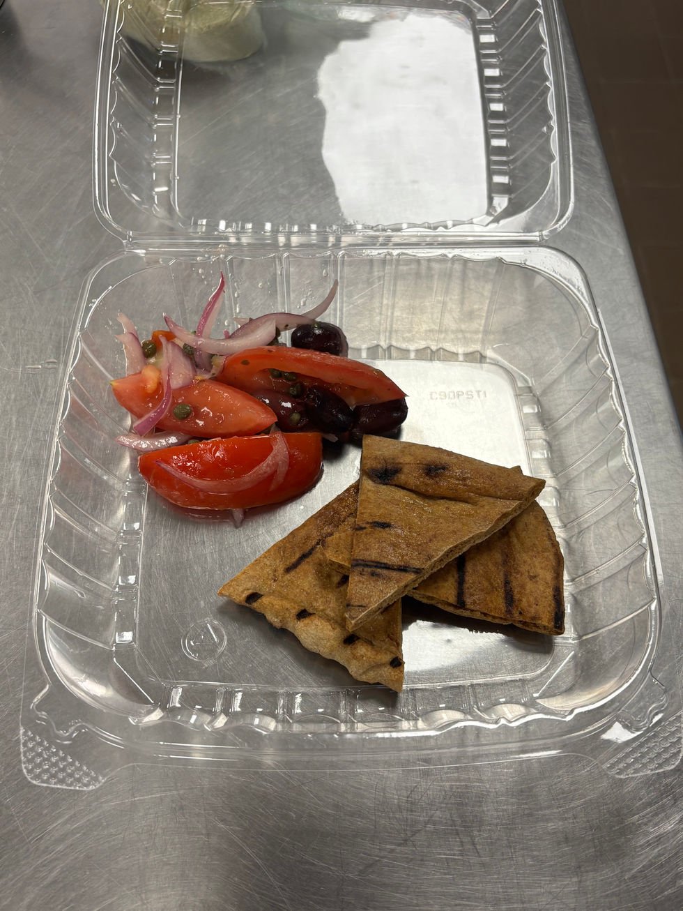 Homemade Pita with Greek Salad