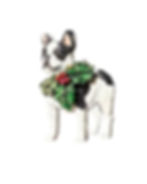 Thumbnail: Frenchie Ornaments (Holly wreath) Set of 3!