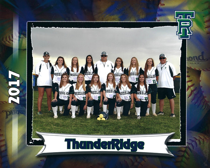 2017 Varsity Thunderridge Softball Team