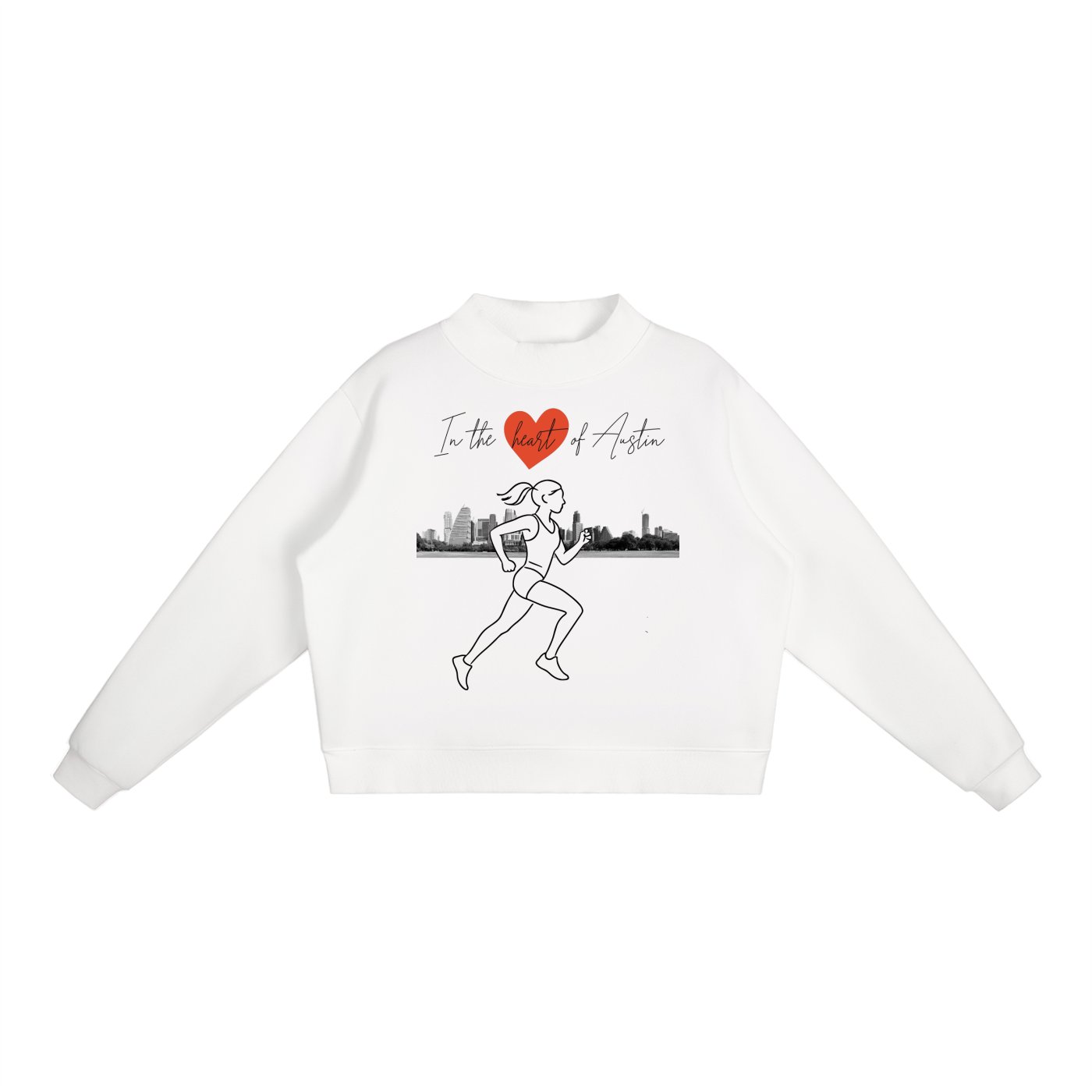 Essential Fleece Mock-Neck Crew Sweatshirt