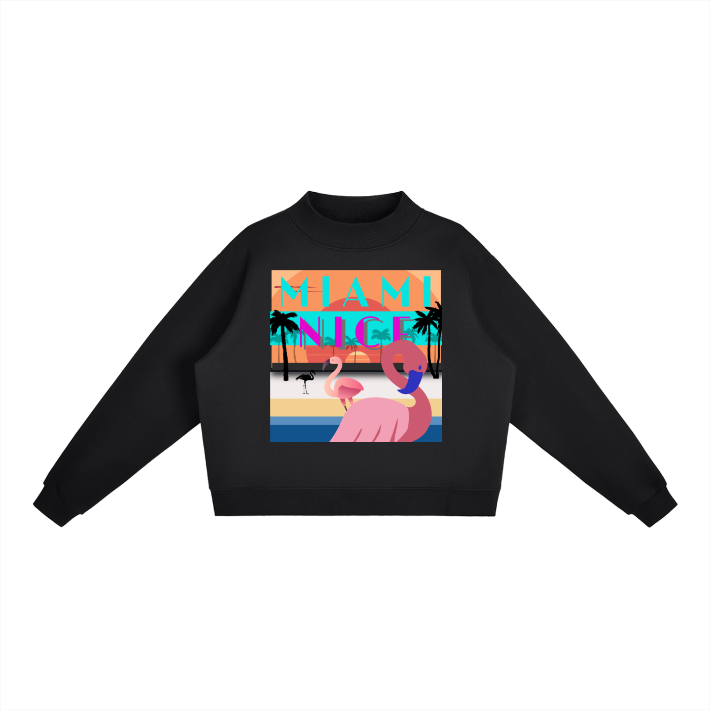 Essential Fleece Mock-Neck Crew Sweatshirt