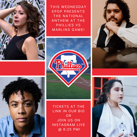 ePOP sings The National Anthem at the Phillies vs. Marlins game