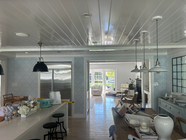 . Interior wall with traditional glue wallpaper installation in Los Angeles.