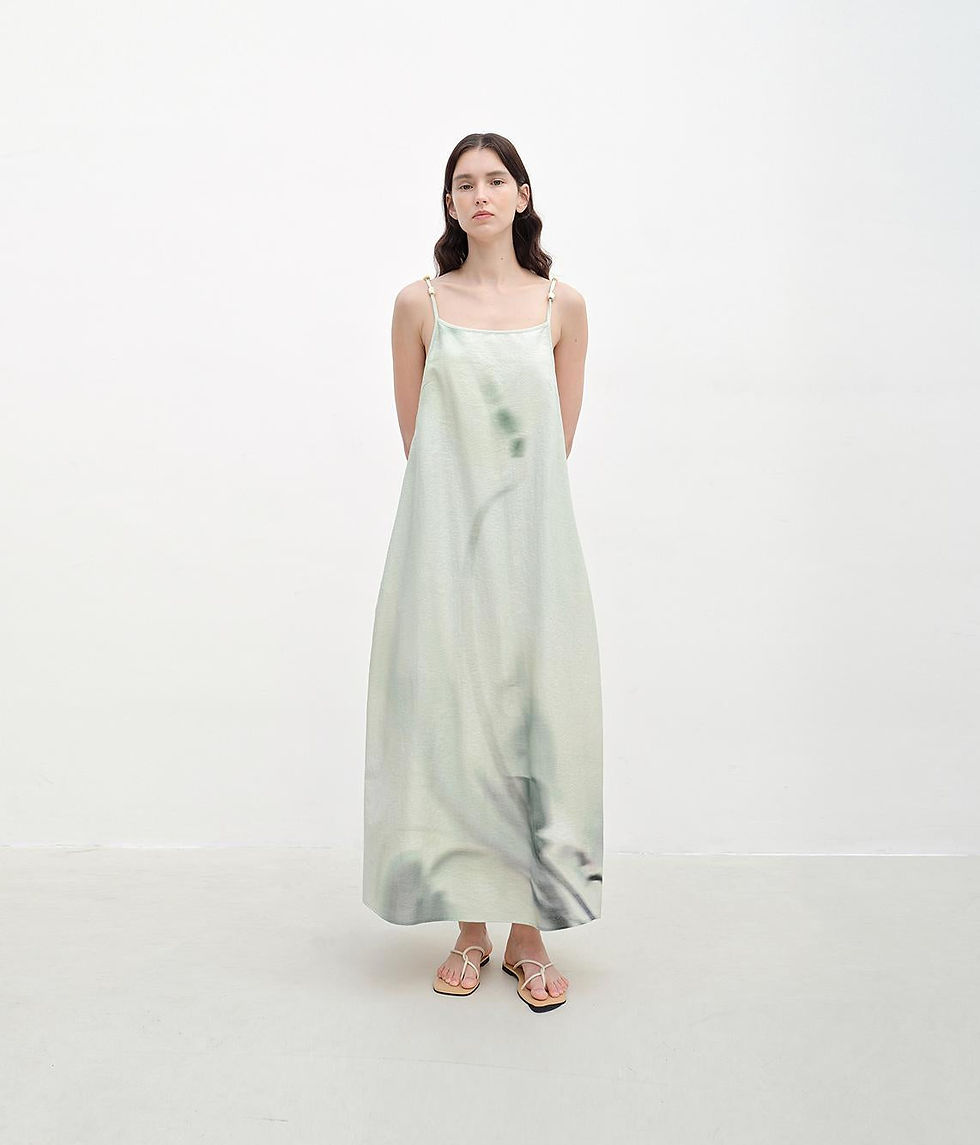 Thumbnail: "Island Walk" Cotton Beaded Sling Dress