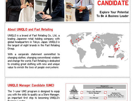 UNIQLO Manager Candidate (UMC) Program