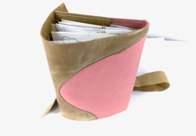 Thumbnail: Pink and Tan Leather Art Journal