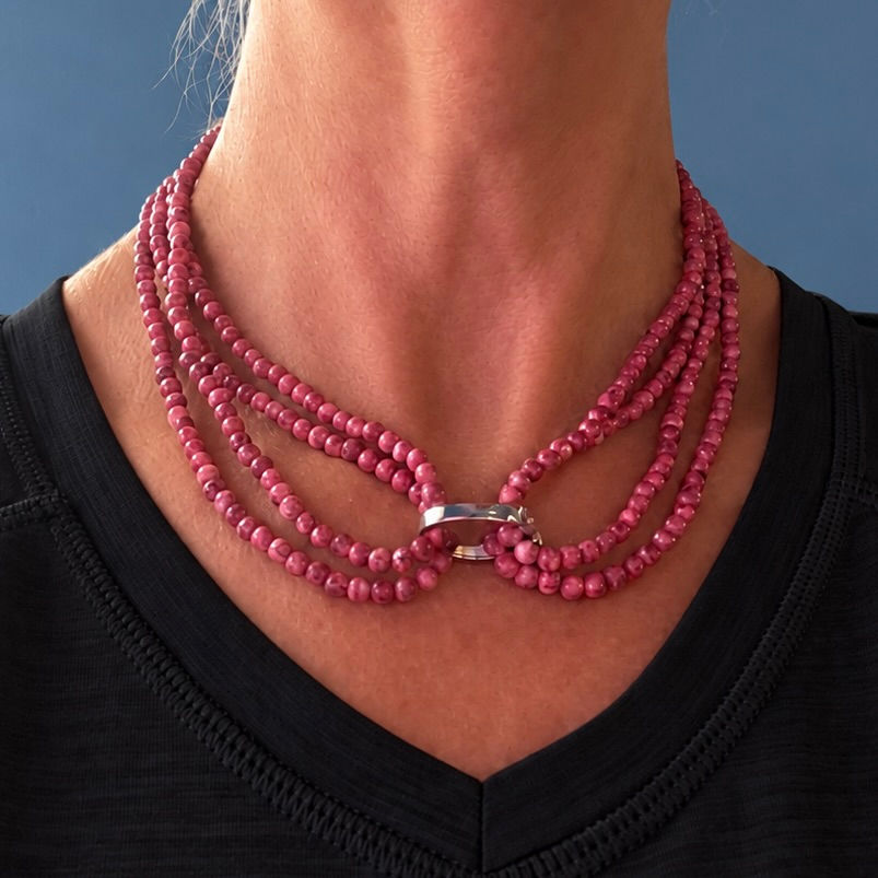 Thumbnail: pink jasper string short