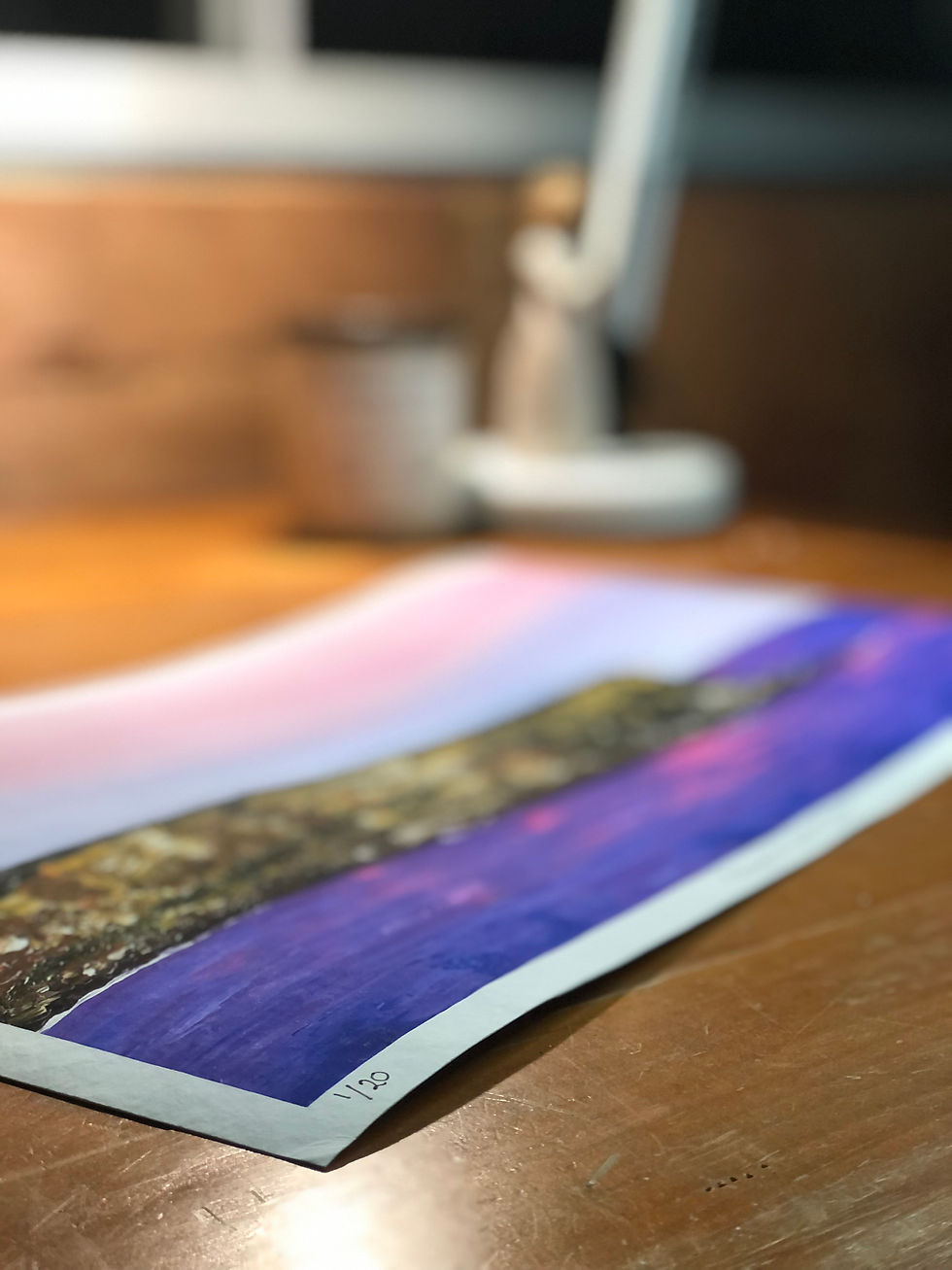 Thumbnail: Through Rose-Coloured Glasses (North Head), Acrylic on Canvas Print