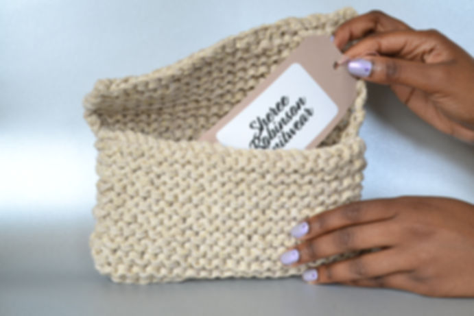 Hand Knit Clutch Bag