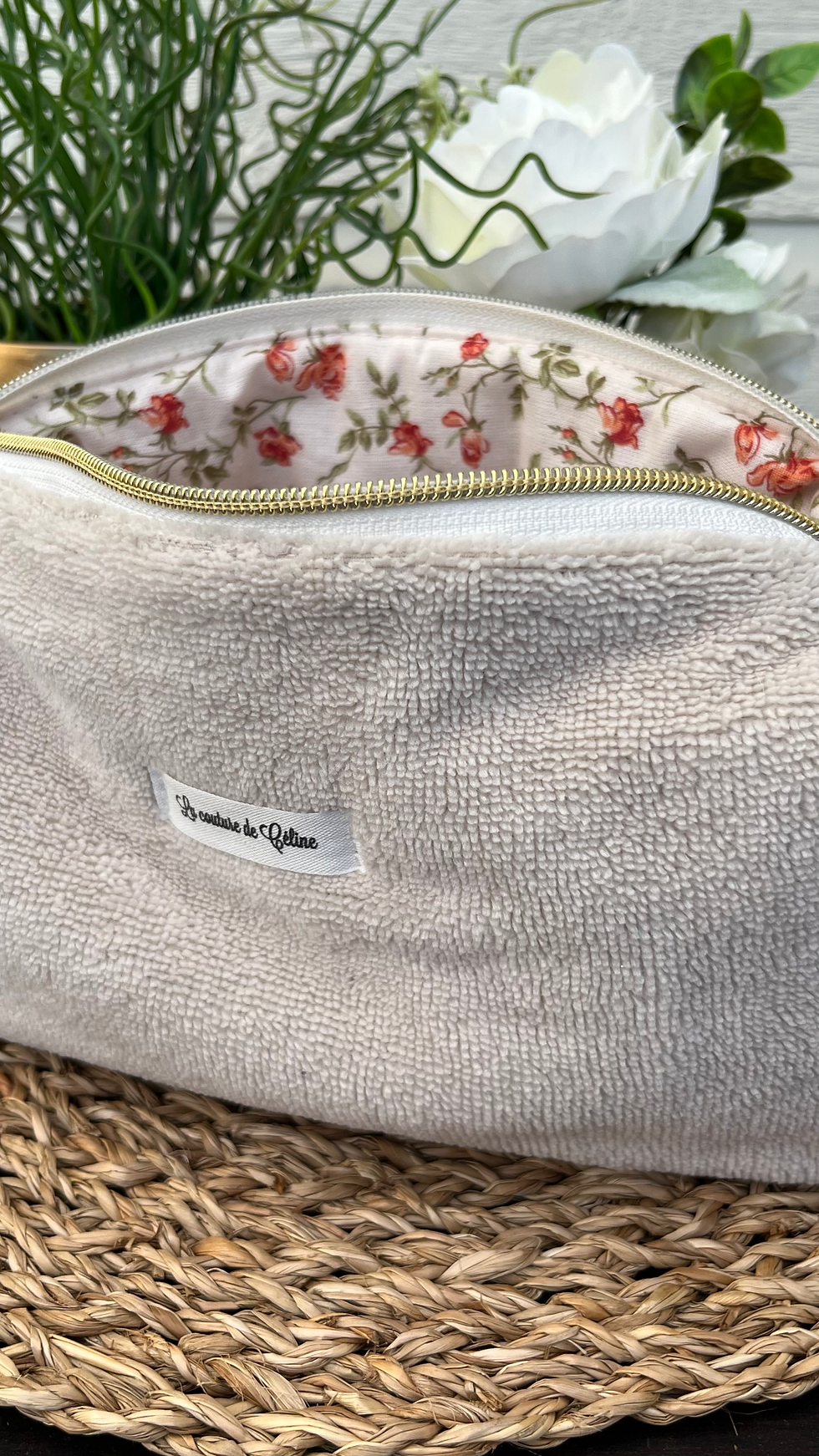 Miniature : Trousse de toilette en éponge bambou — Beige 