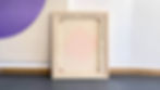 Kunstwerk "everything dissolves 2" mit drei Quadraten in Neon Pink, Orange und Gelb. Rückseite