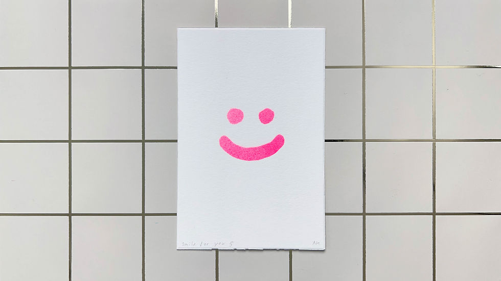 Miniaturbild: Karte mit gespraytem Smiley, Serie "smile for you"