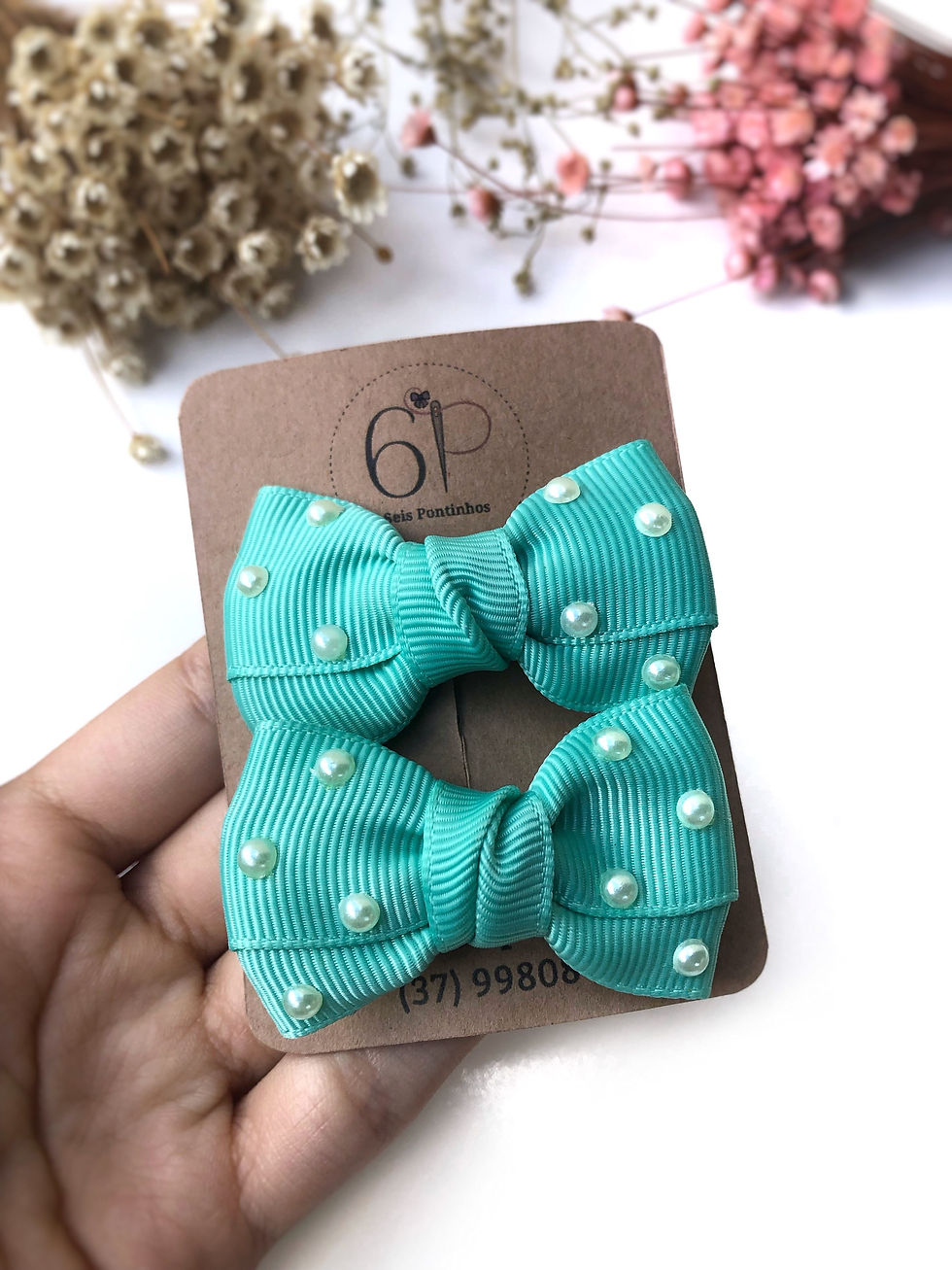 Miniatura: Jade com pérola P (unidade ou par)