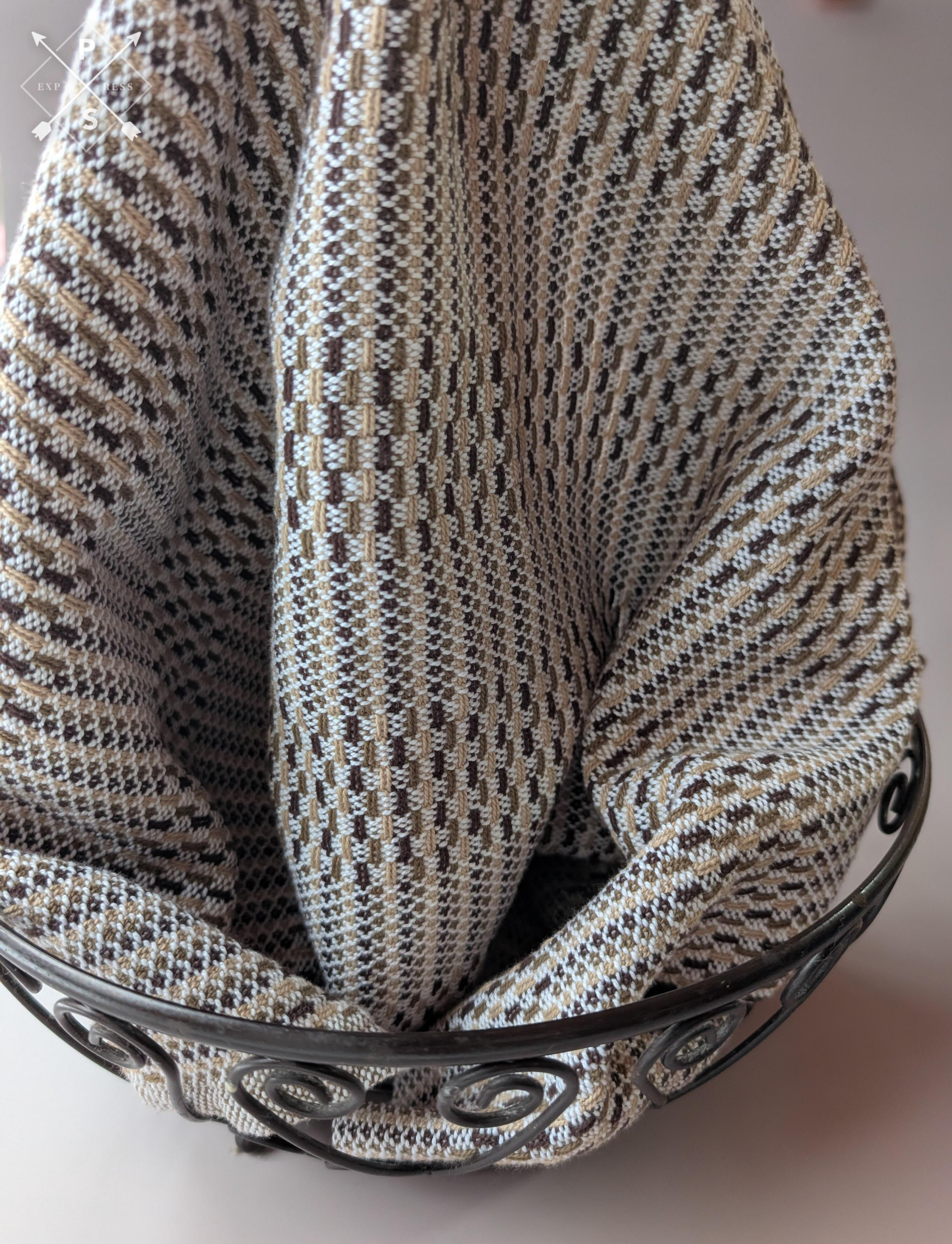 Earth-Tone Tea Towel – Chocolate, Coffee & Flax