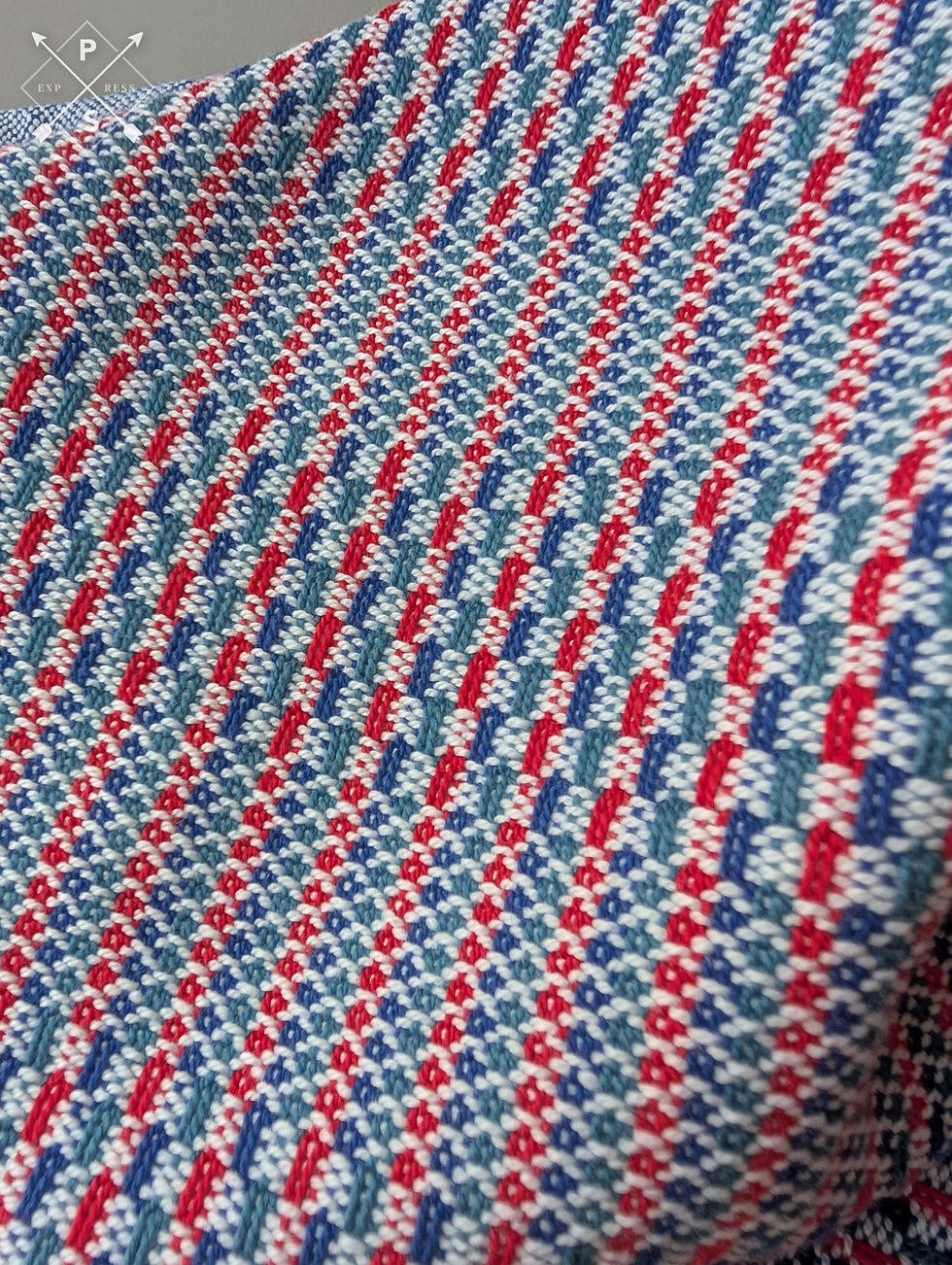 Thumbnail: Handwoven Tea Towel - Red, White and Blue