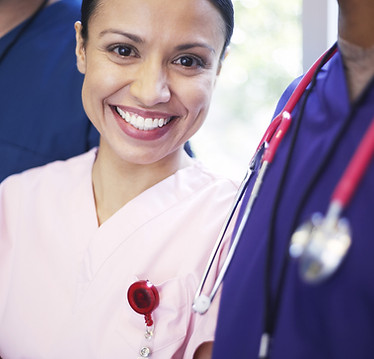 Smiling healthcare professionals