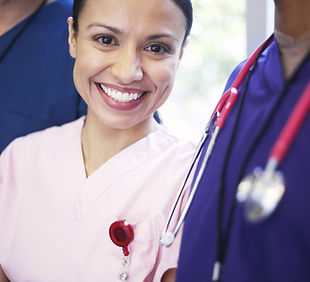 Smiling healthcare professionals
