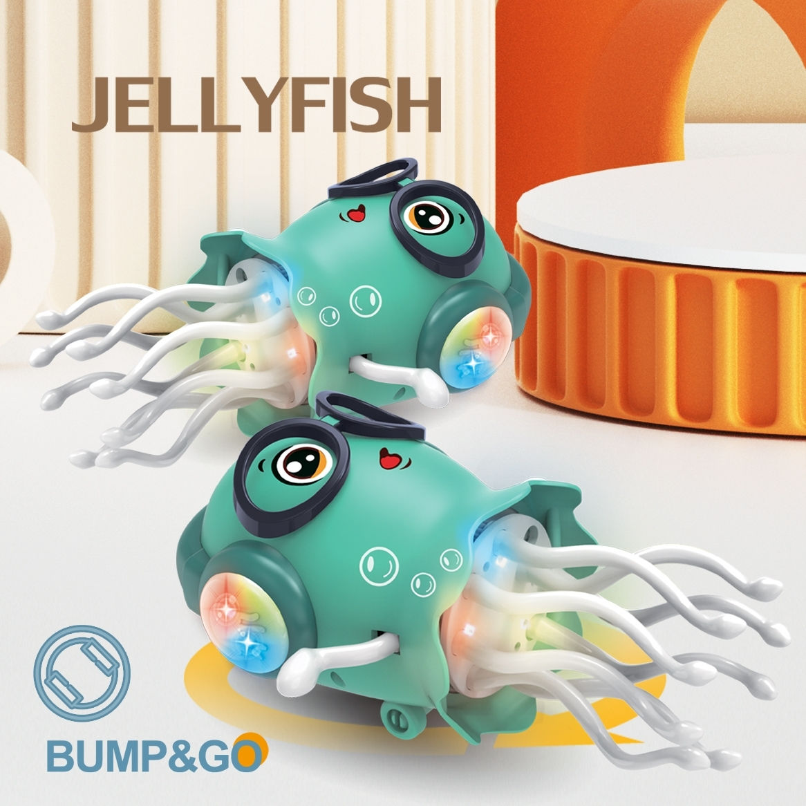 An Electrically-Powered Crawling Dancing Jellyfish Toy, An Octopus With Automati
