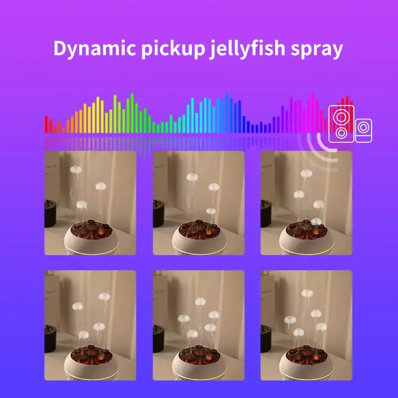 Thumbnail: Dynamic Jellyfish Air Humidifier 250ml Essential Oil Diffuser Remote Control Bed