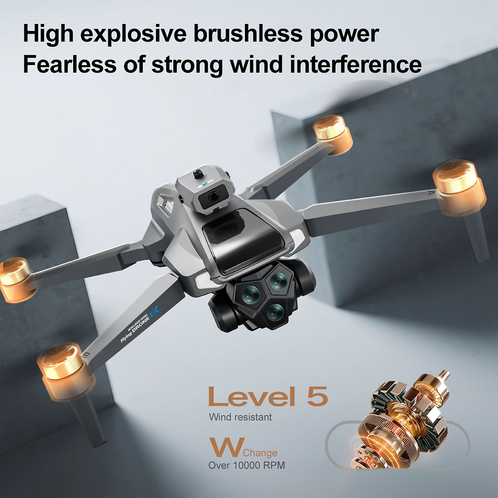 Thumbnail: New M66 Triple Battery Brushless Drone with Screen Remote – Gesture Control, Z