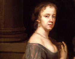 Mary Beale, Self-portrait, c.1660 Geffrye Mus. - detail