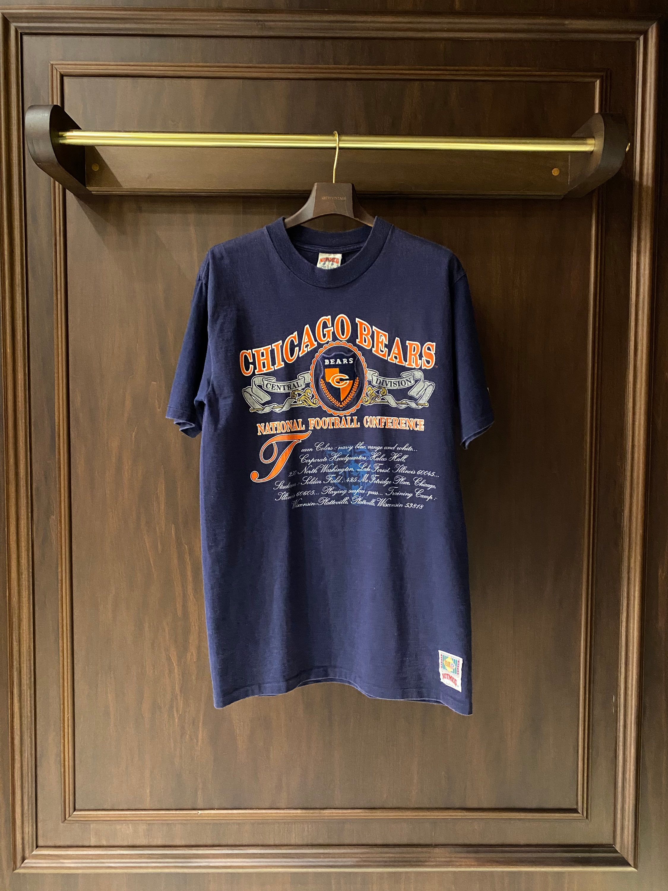 Vintage Archive NFL Chicago Bears Single Stitch Made in USA Cotton T-Shirt 