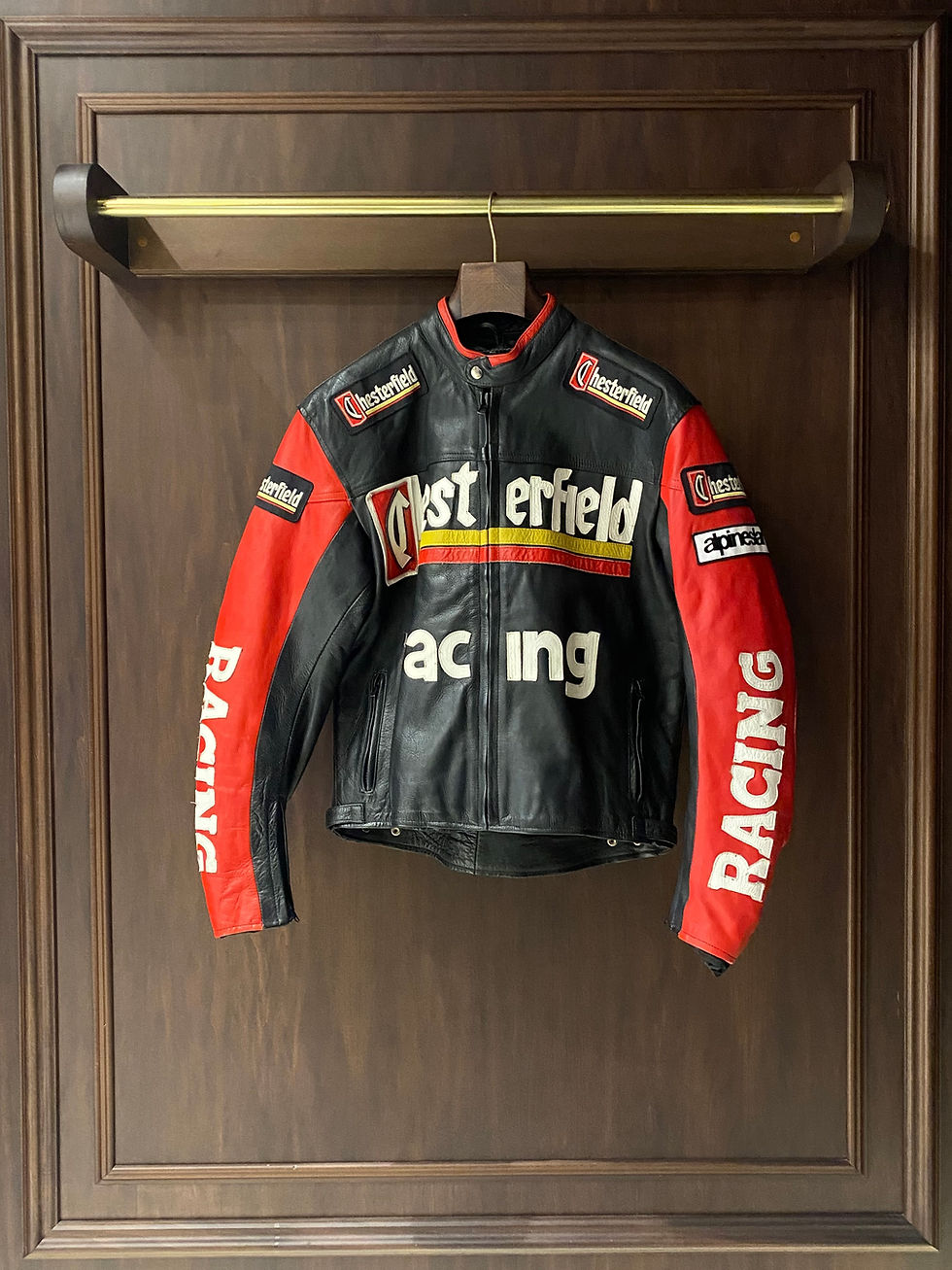 Vintage Ultra Rare 90s Chesterfield Racing Leather Jacket