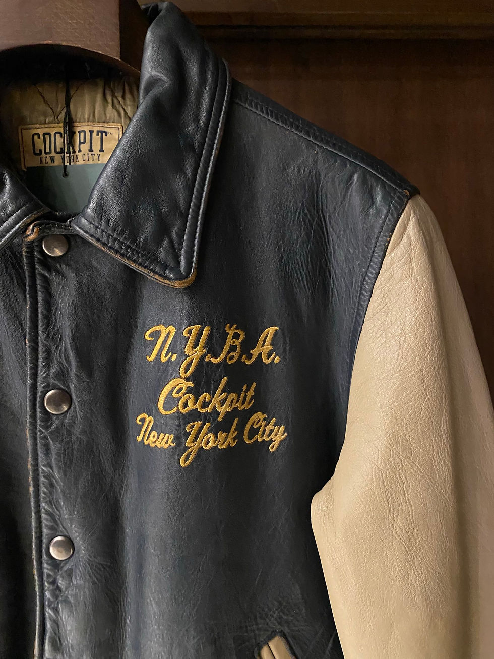 Miniatura: Vintage Ultra Rare Cockpit New York City Leather Jacket 