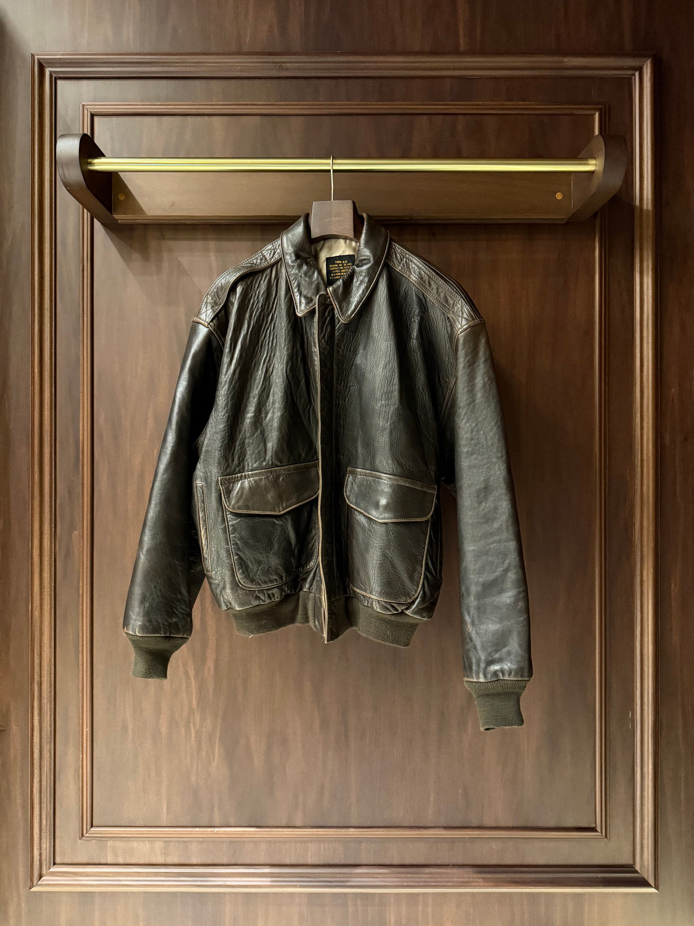 Vintage Archive 90’s Avirex Aviator Made in USA Leather Jacket