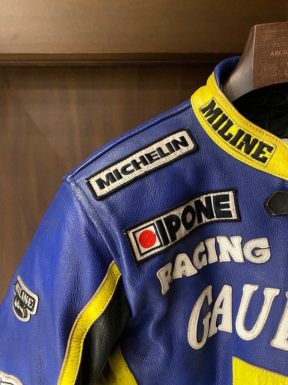 Miniatura: Vintage Ultra Rare 90s Gauloises Playstation Racing Leather Jacket