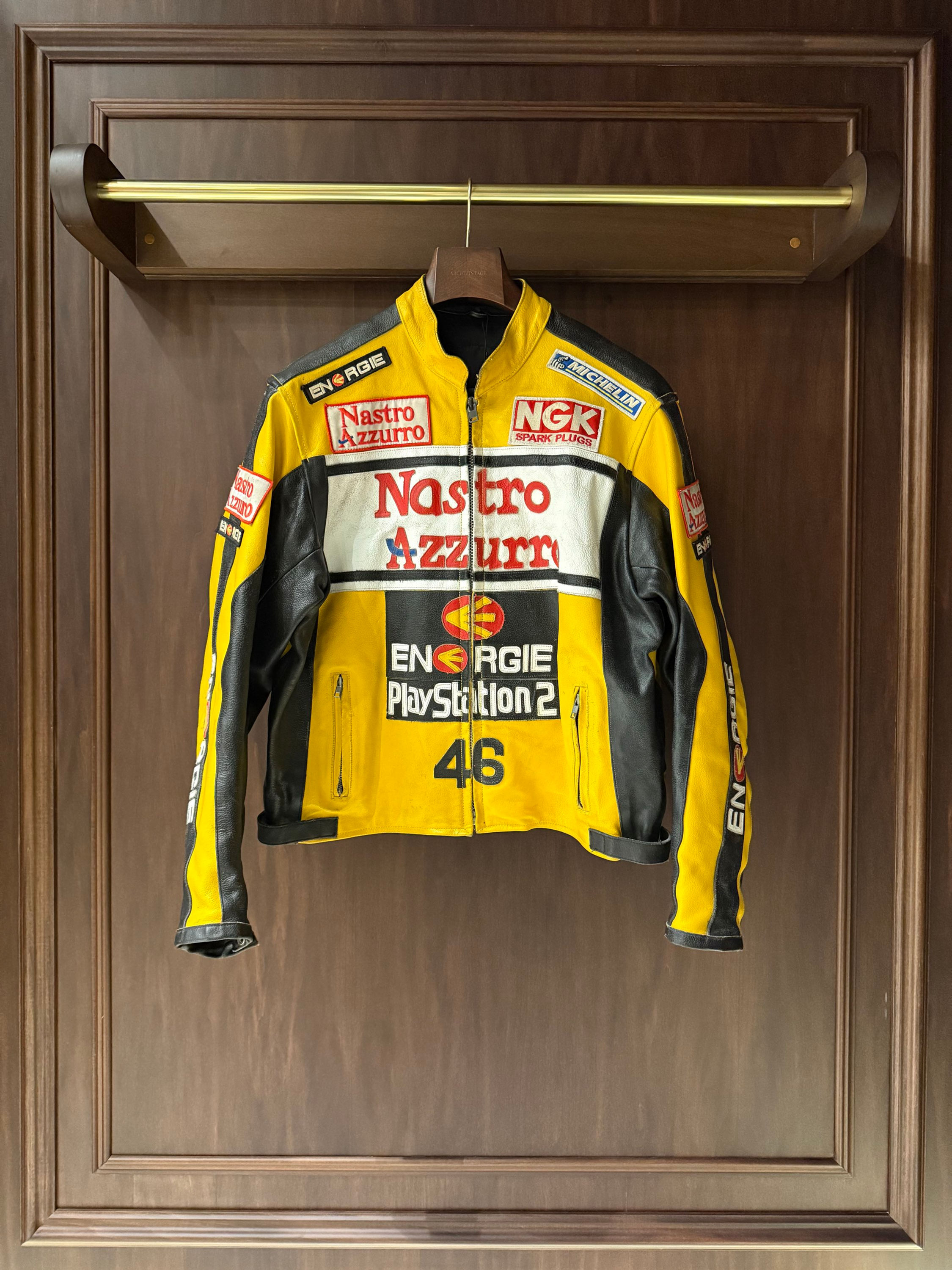Vintage Ultra Rare Valentino Rossi 46 Energie Racing Leather Jacket