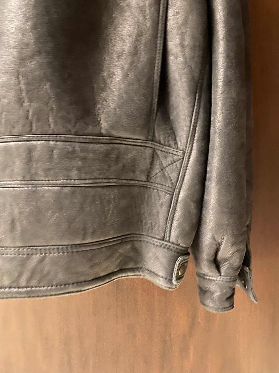 Miniatura: Vintage Ultra Rare Shearling Made in Italy Leather Jacket