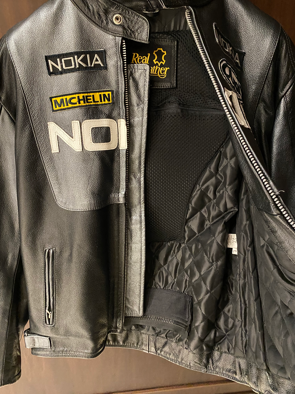 Miniatura: Vintage Ultra Rare 90s Nokia Racing Leather Jacket