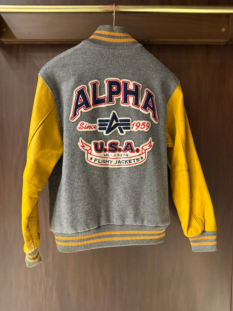 Miniatura: Vintage Ultra Rare Alpha Industries Made in Usa Leather Jacket