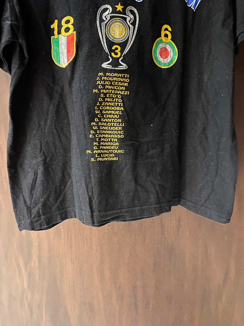 Miniatura: Vintage Ultra Rare 2010 Inter Campioni Europa Grande Slam Cotton T-Shirt