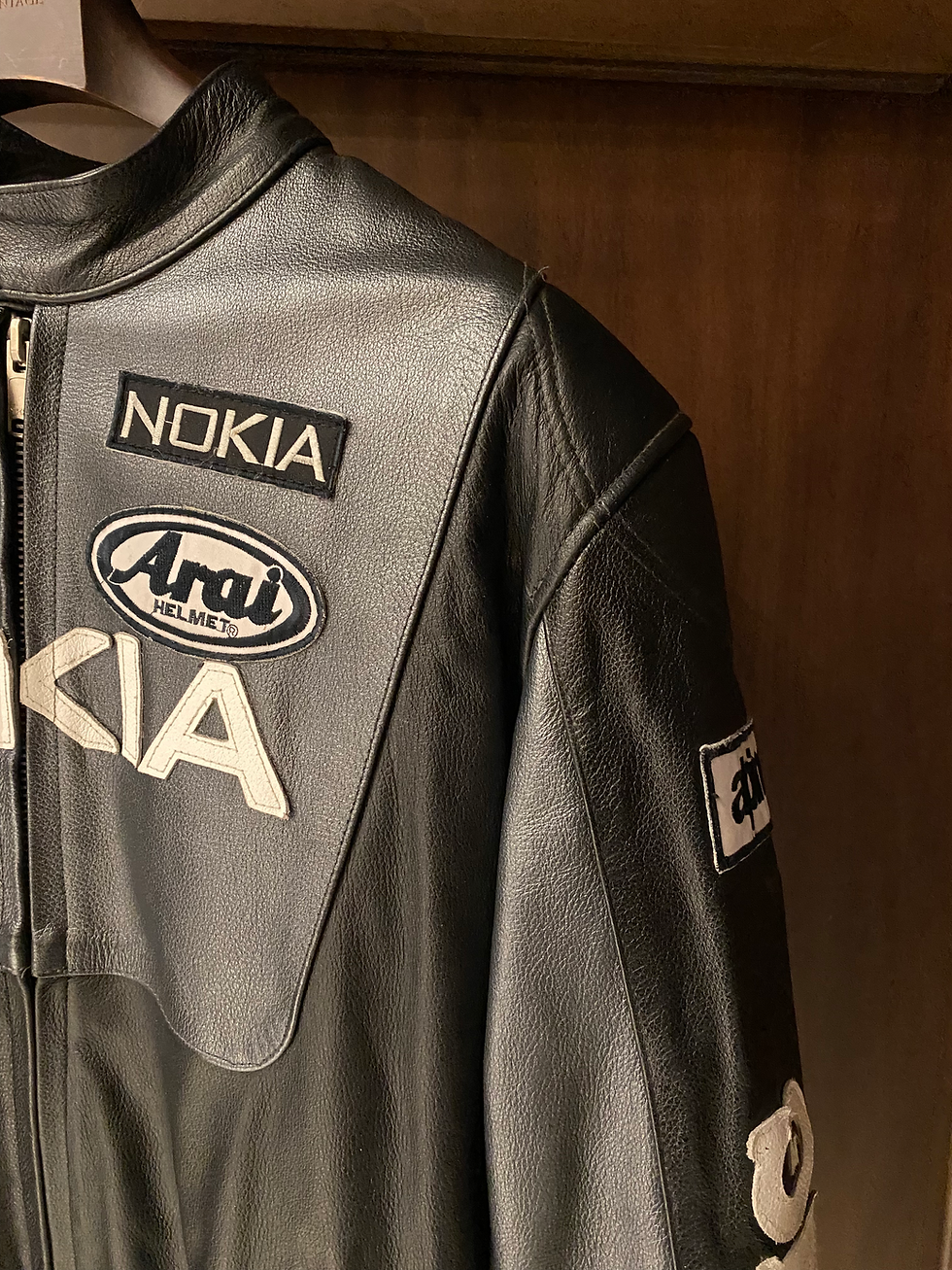 Miniatura: Vintage Ultra Rare 90s Nokia Racing Leather Jacket