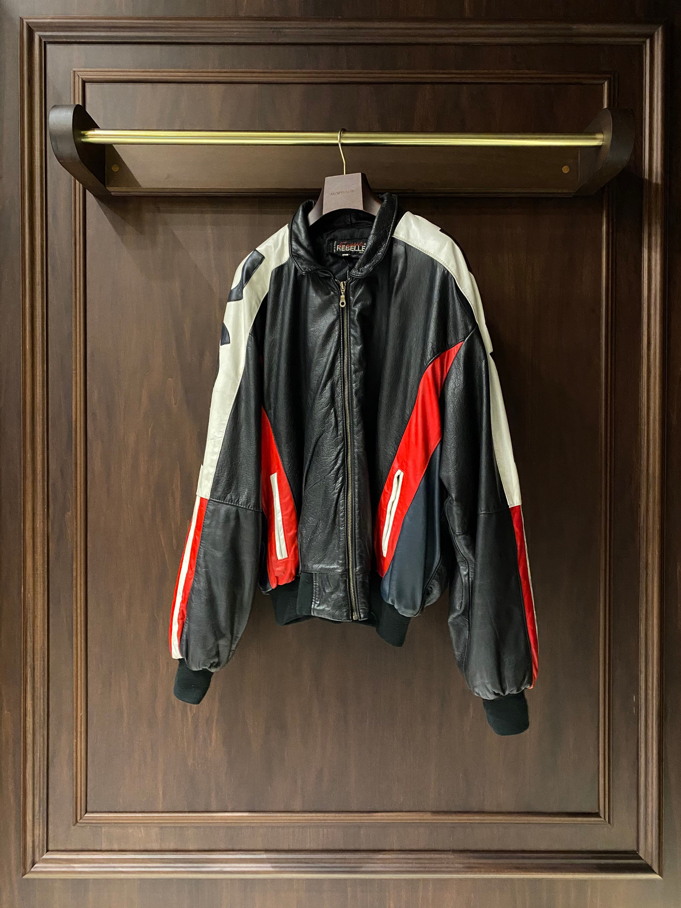 Vintage Ultra Rare 90s USA Bomber Leather Jacket