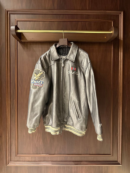 ジャケット・アウター Schott archive MADE IN USA Vintage Archive Schott Made in USA Bomber Leather Silver Jacket