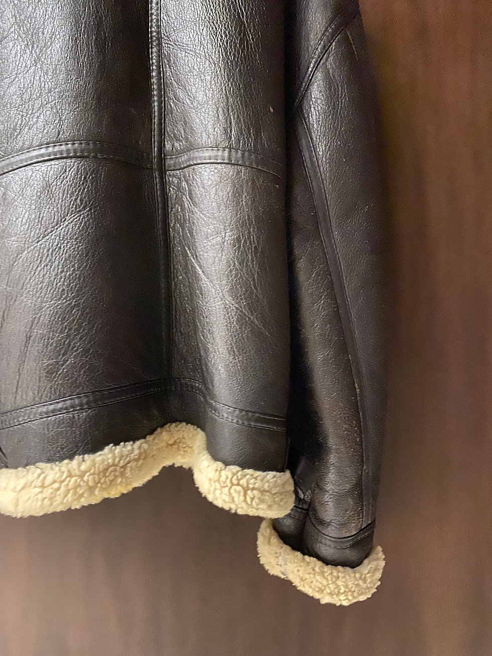 Miniatura: Vintage Ultra Rare 90s Shearling Leather Jacket 