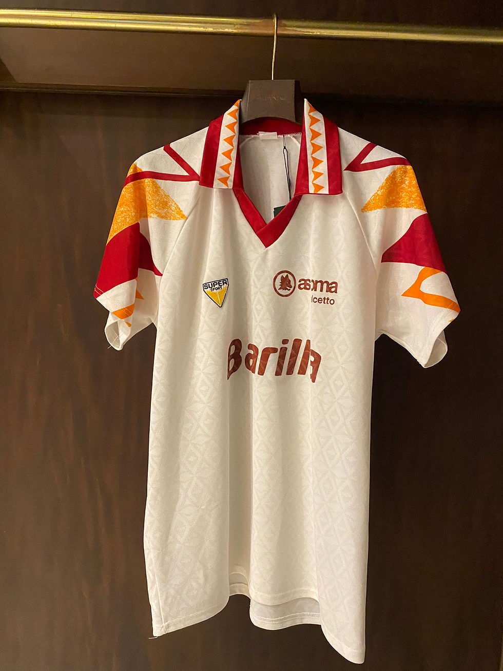 Miniatura: Vintage Ultra Rare 1990-1991 Barilla AsRoma Calcetto Jersey T-shirt